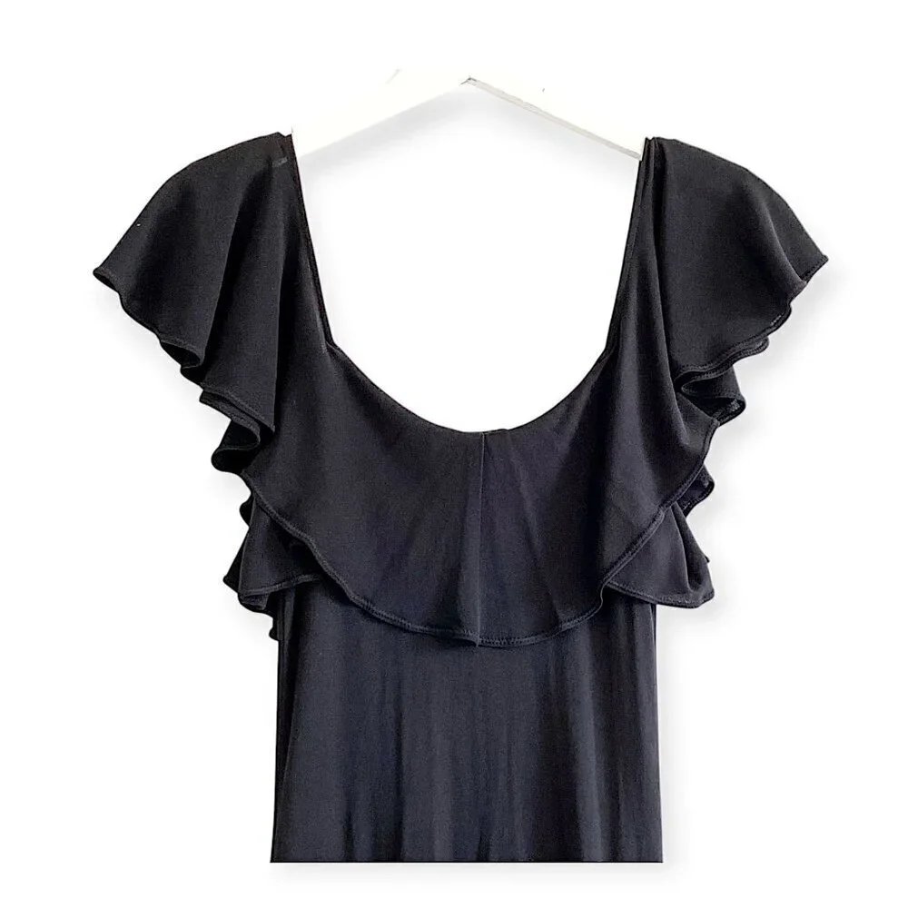 Paul and Joe Scoop Neck Ruffle Silk Maxi Dress, Size 38EU - Picture 7 of 13